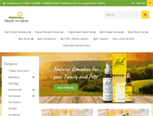 Tablet Screenshot of directlyfromnature.com